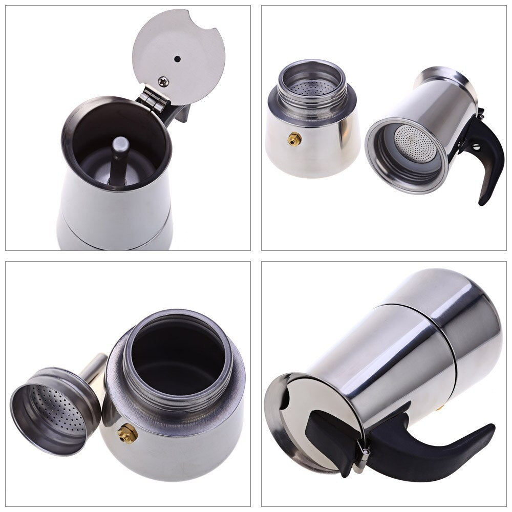 Stainless Steel Moka Coffee Pot – Moka Espresso & Latte Percolator - SmartPursue™