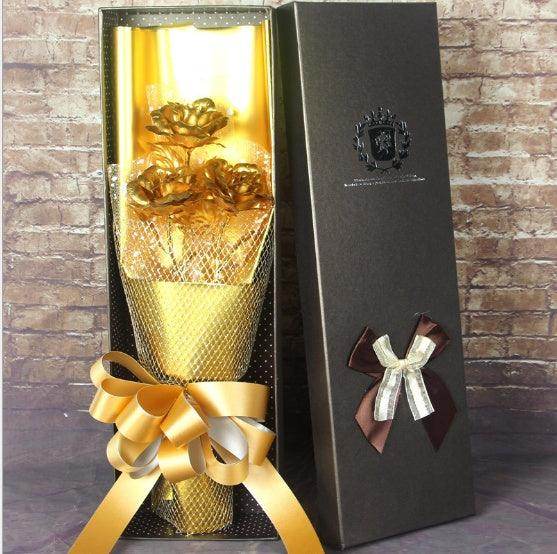 24K Golden Foil Rose Bundle - SmartPursue™