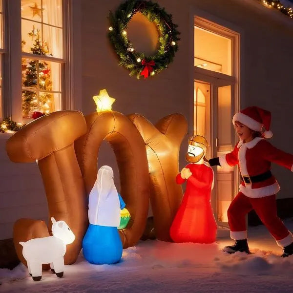 7.5FT Lighted Christmas Inflatable Decoration CJ US