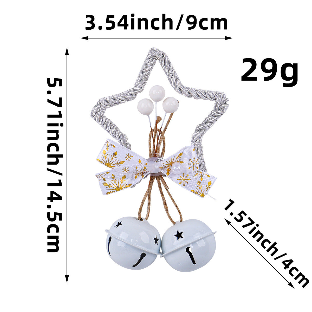 Christmas Five-pointed Star Bell Accessories Pendant CJ