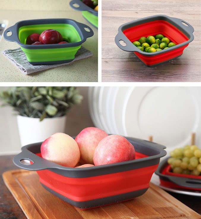 🧺 Square Folding Telescopic Drain Basket - SmartPursue™
