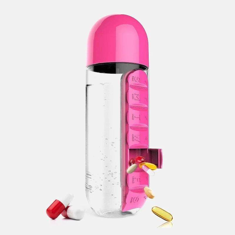 Travel pill organizer water bottle - SmartPursue™