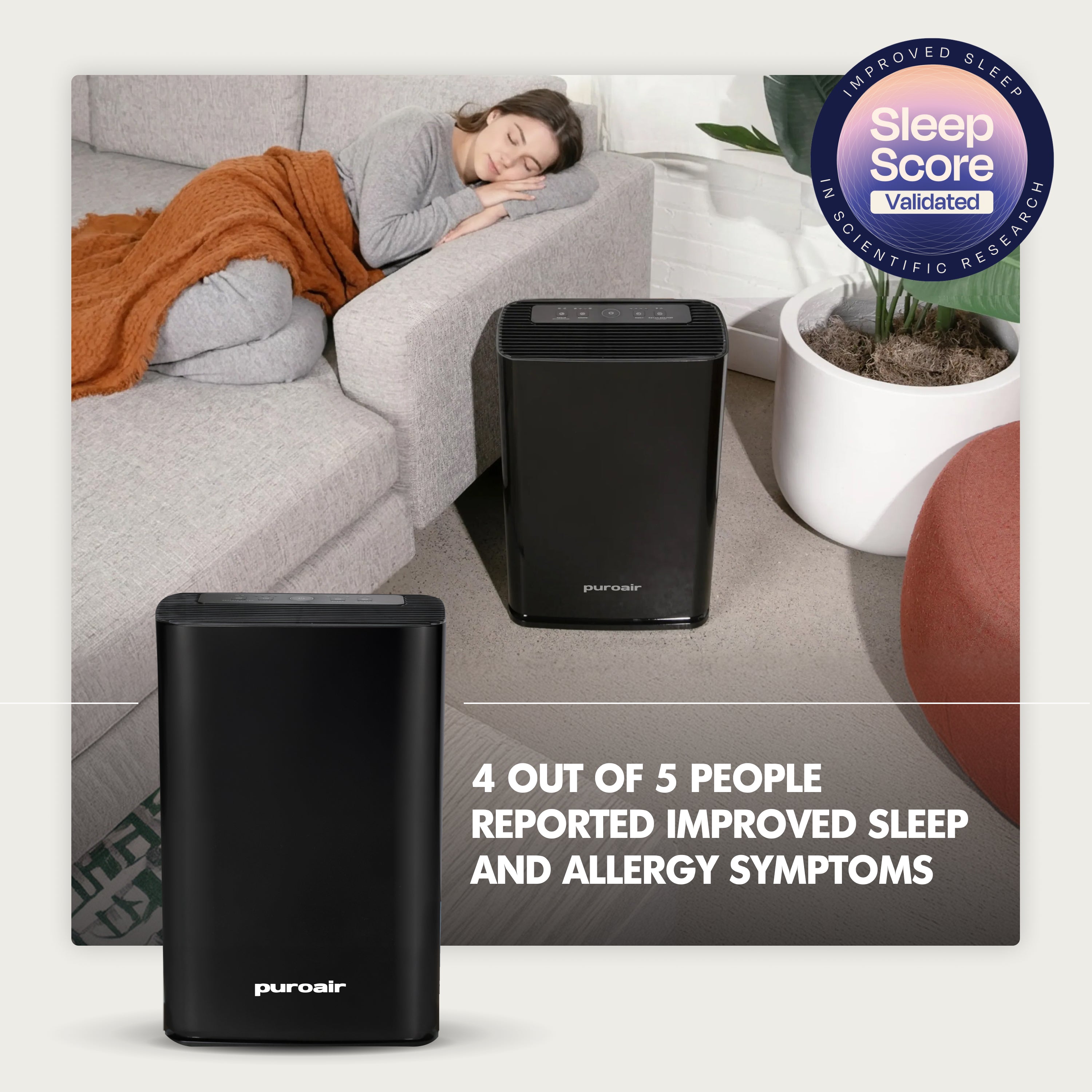 PuroAir 400 HEPA Air Purifier – Large Room Air Cleaner with HEPA Filter