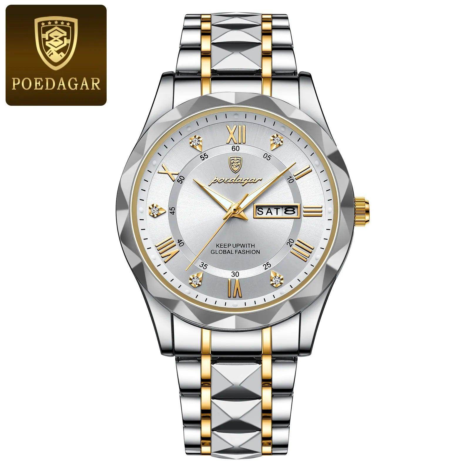 Luxury Wristwatch Stainless Steel Quartz Men's Watch - SmartPursue™