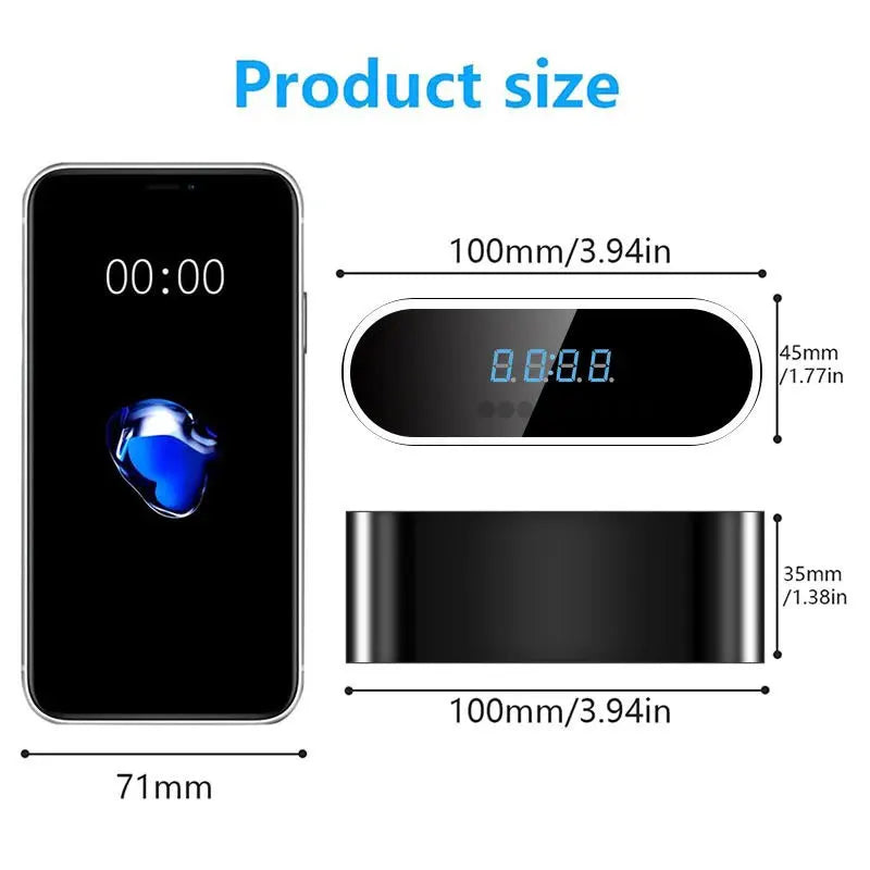 ⏰ 4K HD WiFi Clock Camera – With Night Vision & Motion Detection Diversi Fusion™