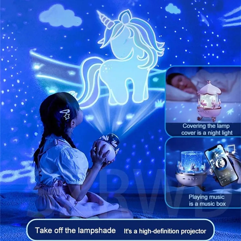 🌙 Kids Night Light Projector – USB Rechargeable LED Lamp SmartPursue™