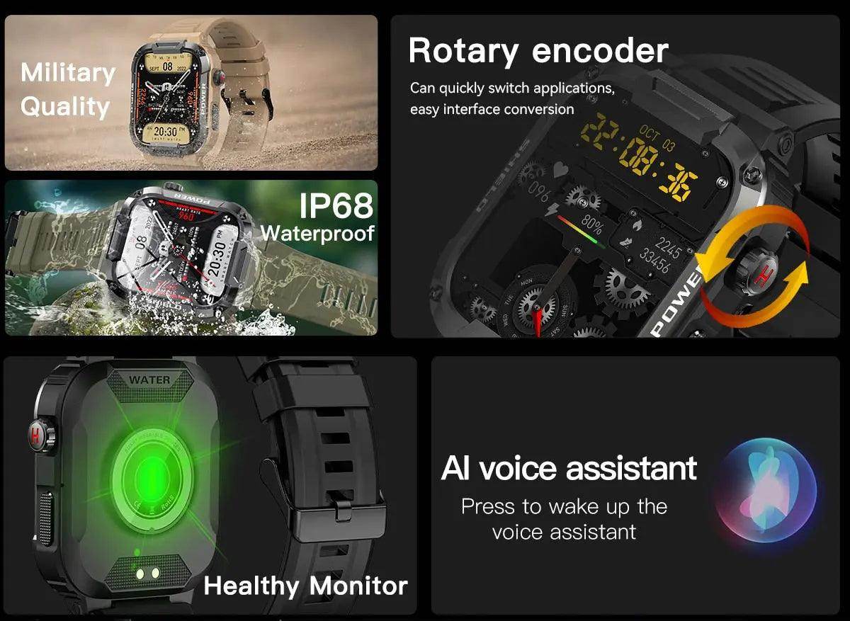Military Android smartwatch for Men - SmartPursue™