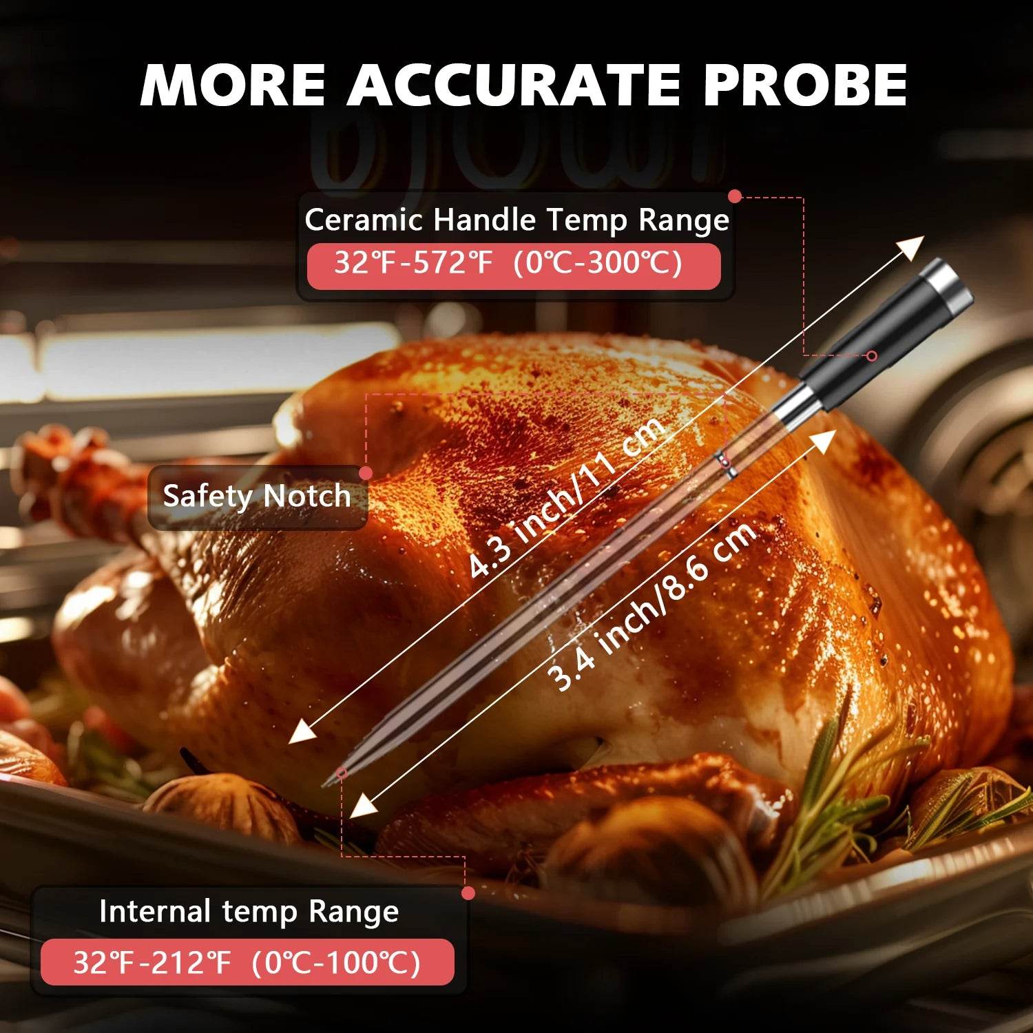Wireless Bluetooth Meat Thermometer – Smart Cooking with Precision - SmartPursue™