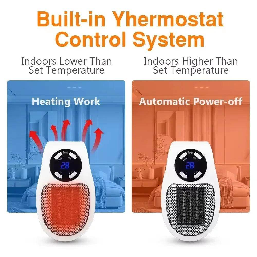 Wall-Mounted Mini Electric Heater - SmartPursue™