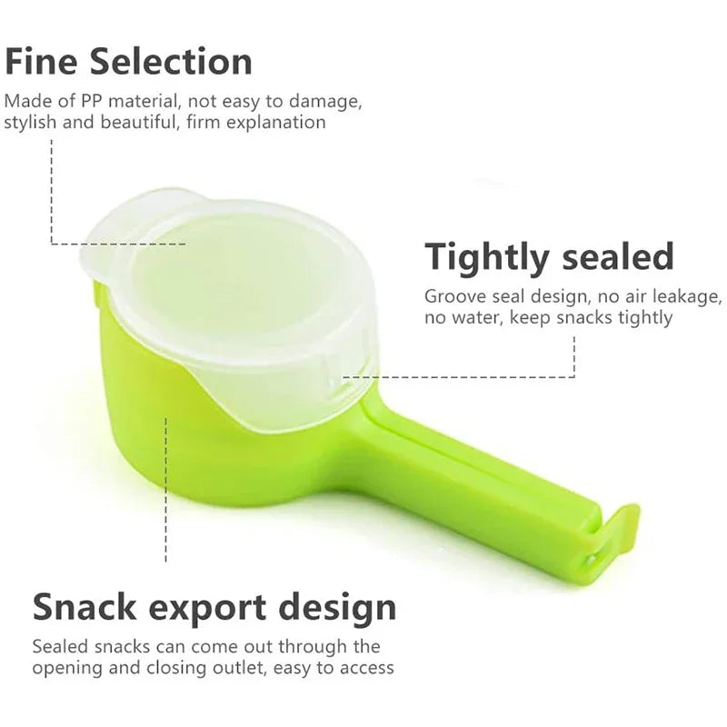 🥨 Food Storage Bag Sealing Clips with Pour Spouts Smart Kitchen & Home