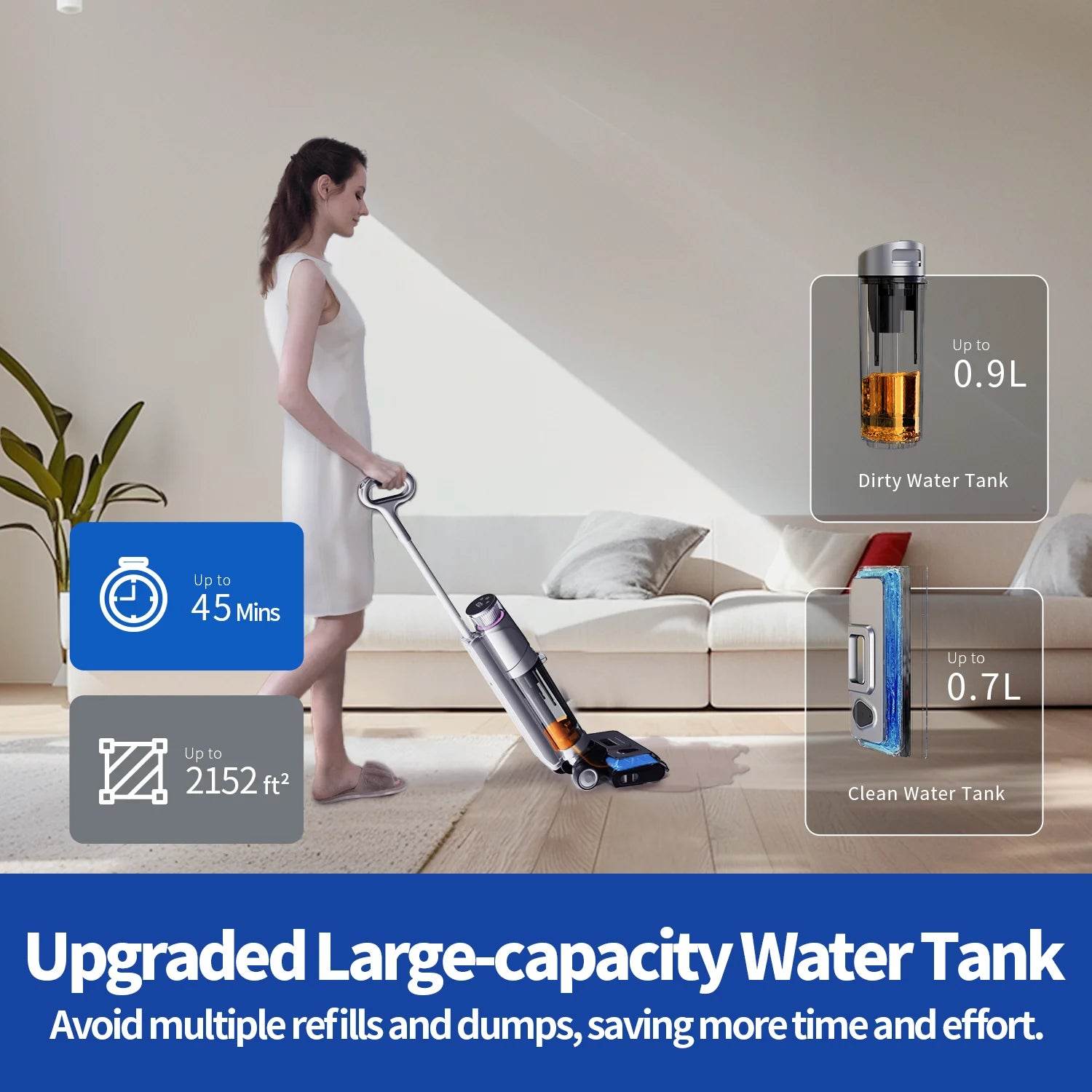 🌀 Smart Cordless Stick Vacuum Cleaner – 27,000Pa with LCD - SmartPursue™
