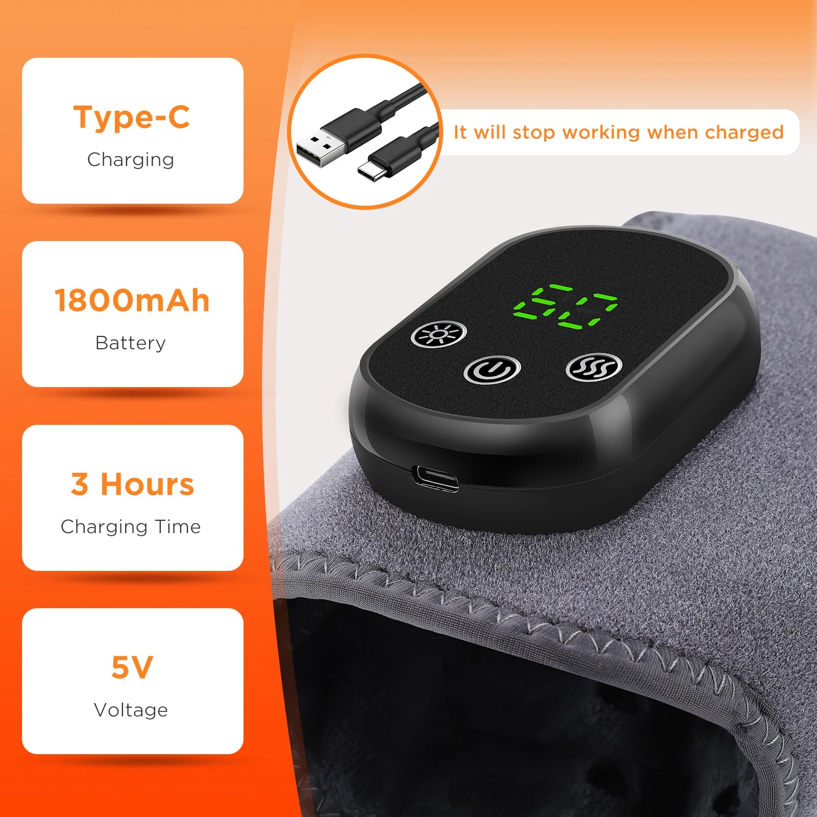 🦶 Electric Ankle Brace – Adjustable Hot Compress & Vibration Massage Support SmartPursue™