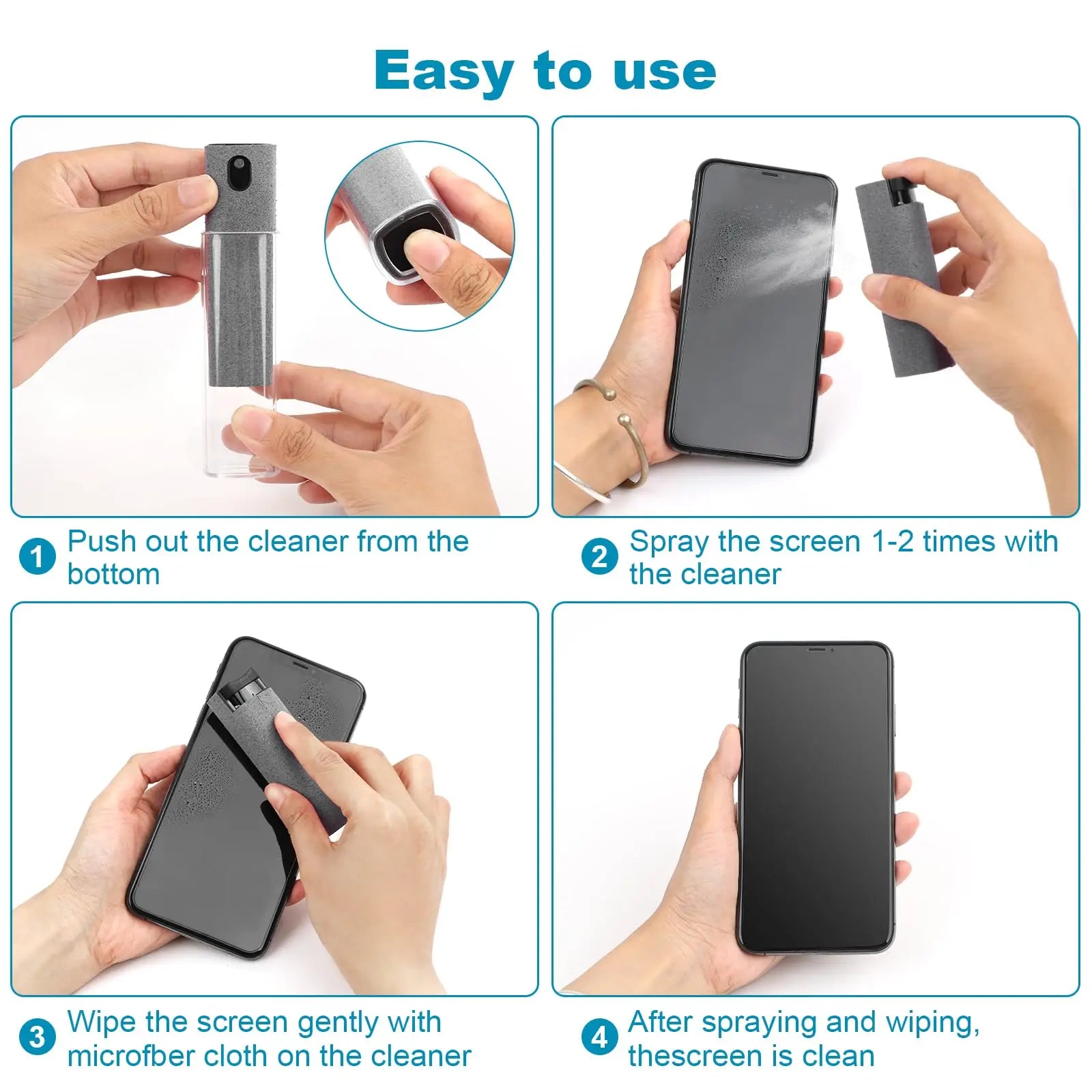 ✨ 2-in-1 Microfiber Screen Cleaner & Spray Bottle SmartPursue™