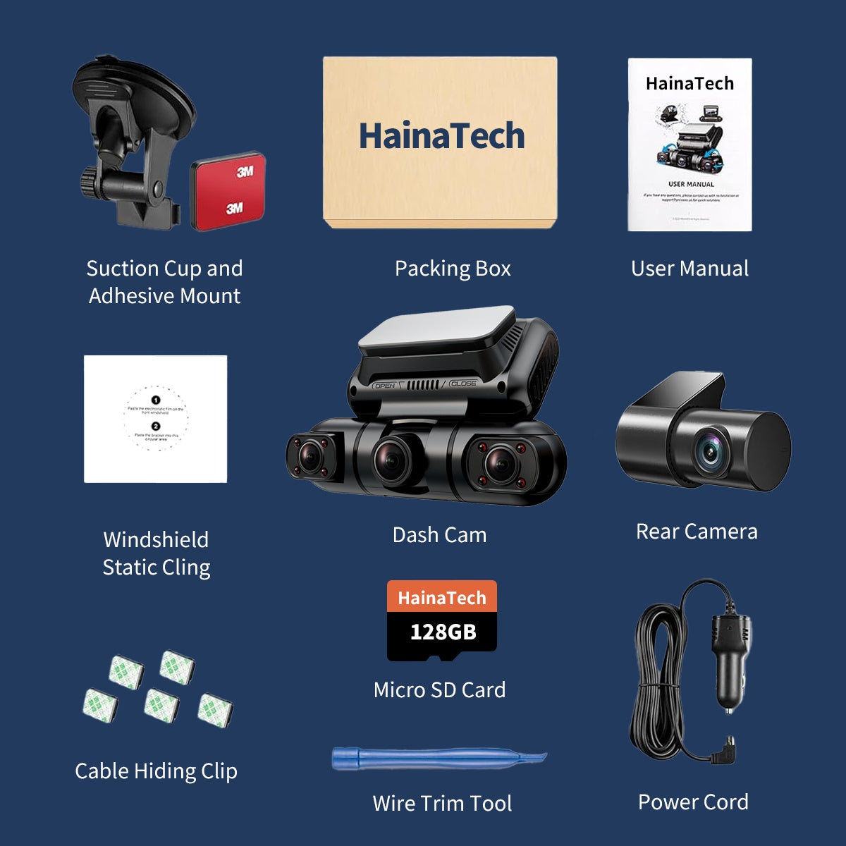 360° 4-Channel Dash Cam – Front, Rear & Side View, GPS + Night Vision - SmartPursue™